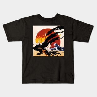 Japanese landscape Kids T-Shirt